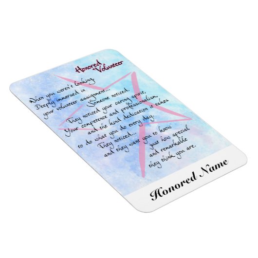 Volunteer Bedankt en Appreciezer Magnet Magneet (Rechterzijde)