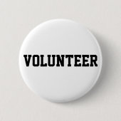 Volunteer Black en White Ronde Button 5,7 Cm (Voorkant)