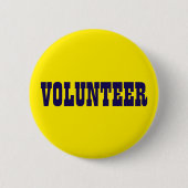Volunteer Blue en Gold Playbill Ronde Button 5,7 Cm (Voorkant)