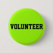 Volunteer Bright Green Ronde Button 5,7 Cm (Voorkant)