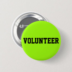 Volunteer Bright Green Ronde Button 5,7 Cm
