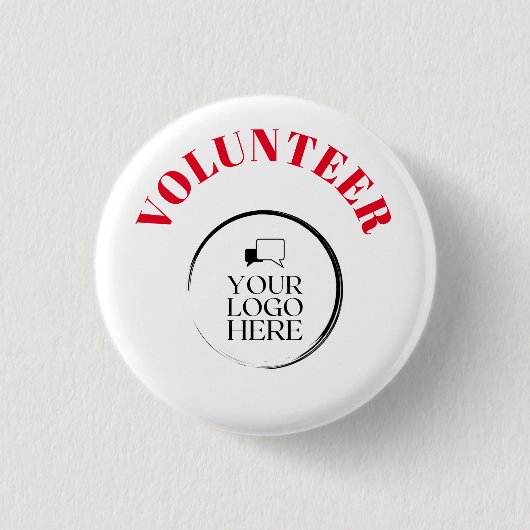 Volunteer Button-badge met aangepaste Logo Ronde Button 3,2 Cm (Voorkant)