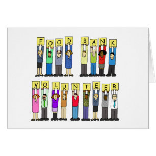 Volunteer Cartoons van de Food Bank