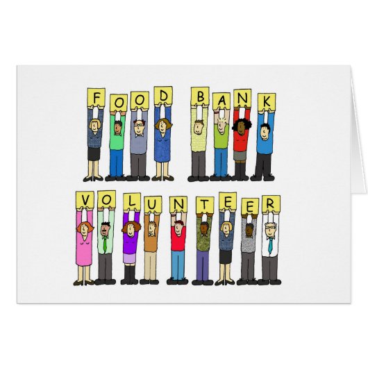 Volunteer Cartoons van de Food Bank (Voorkant Horizontaal)