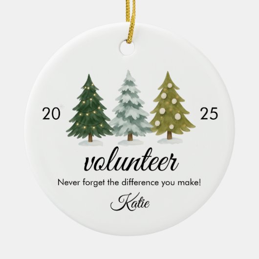 Volunteer Christmas Gift, Volunteer Ornament (Voorkant)