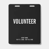 Volunteer Community Event ID Badge (Voorzijde)