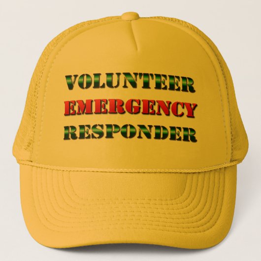 Volunteer Emergency Responder Trucker Pet (Voorkant)