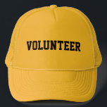 Volunteer Event Label Gepersonaliseerd Trucker Pet<br><div class="desc">Vrijwillige petten. Pas tekst,  stijl,  en de kleuren van het pet aan om uw gebeurtenis aan te passen.</div>