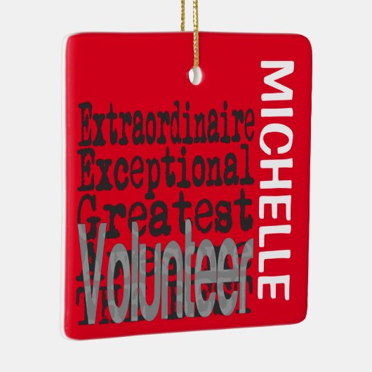 Volunteer Extraordinaire CUSTOM Keramisch Ornament (Rechts)