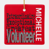 Volunteer Extraordinaire CUSTOM Keramisch Ornament (Achterkant)