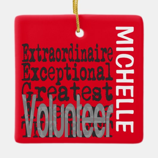 Volunteer Extraordinaire CUSTOM Keramisch Ornament (Voorkant)