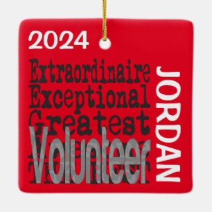 Volunteer Extraordinaire CUSTOM Keramisch Ornament