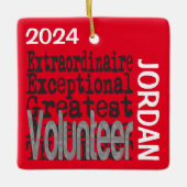 Volunteer Extraordinaire CUSTOM Keramisch Ornament (Voorkant)