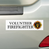 Volunteer Firefighter Bumpersticker (Op auto)