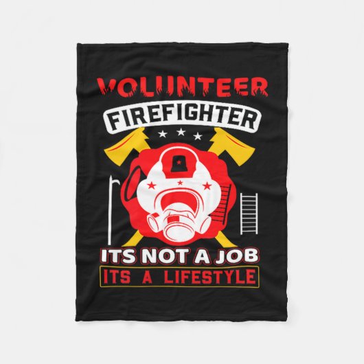 Volunteer Firefighter Fireman Gift Proud Firefight Fleece Deken (Voorkant)