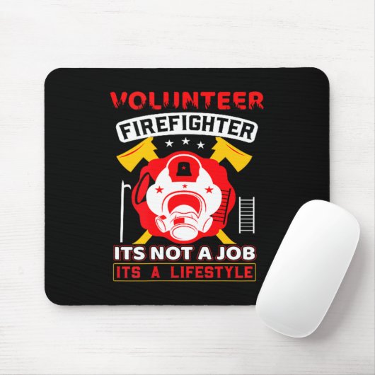 Volunteer Firefighter Fireman Gift Proud Firefight Muismat (Met muis)