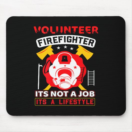 Volunteer Firefighter Fireman Gift Proud Firefight Muismat (Voorkant)