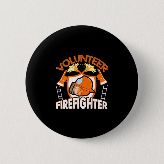Volunteer Firefighter Fireman Gift Proud Firefight Ronde Button 5,7 Cm (Voorkant)