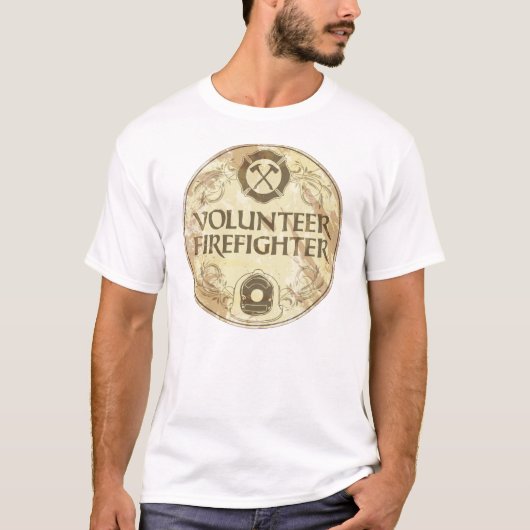 Volunteer Firefighter Grunge T-shirt (Voorkant)