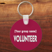 Volunteer Gift met naam Sleutelhanger (Voorkant)