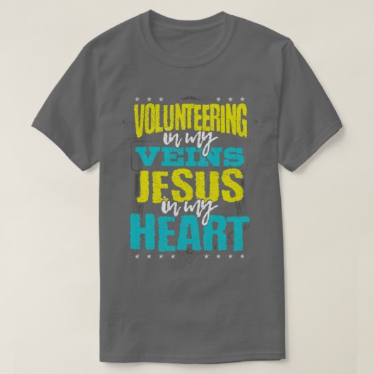 Volunteer Gift Volunteering zit in mijn Veinen Jez T-shirt (Design voorkant)