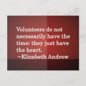 Volunteer Heart Briefkaart (Voorkant)