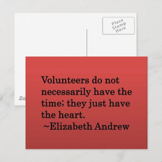 Volunteer Heart Briefkaart (Voorkant / Achterkant)