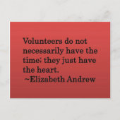 Volunteer Heart Briefkaart (Voorkant)