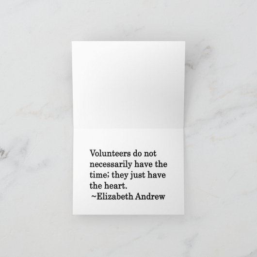 Volunteer Heart Kaart (Binnen)