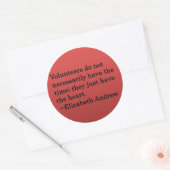 Volunteer Heart Ronde Sticker (Envelop)
