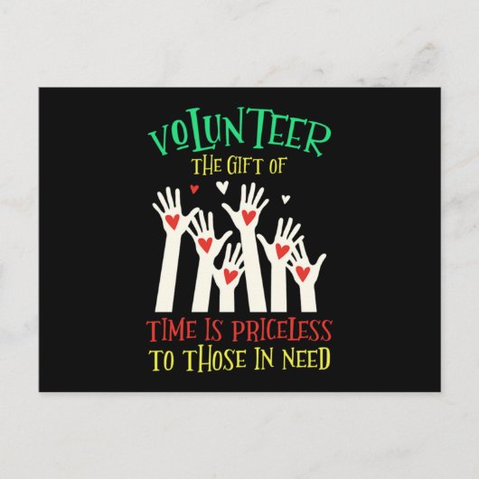 Volunteer Heart Vlunteers Volunteering Kindness Ch Briefkaart (Voorkant)