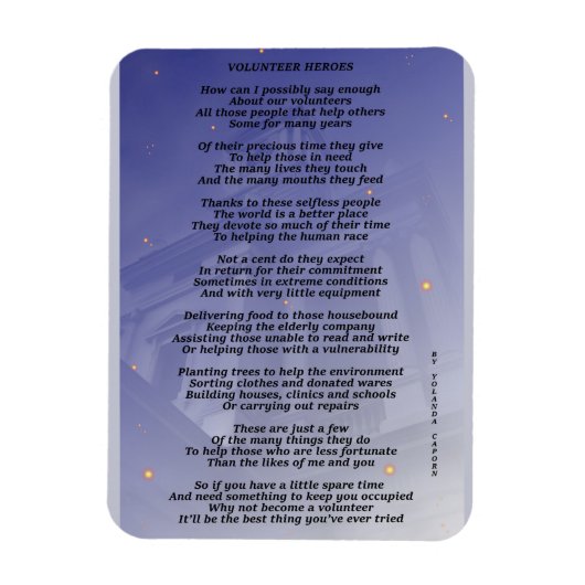 Volunteer Heroes Flexible Magnet Magneet (Verticaal)