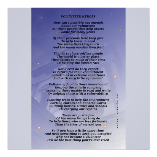 Volunteer Heroes Foto Uitbreiding Foto Afdruk (Voorkant)