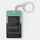 Volunteer-ID-kaart Moderne Vraag me Logo Sleutelhanger (achterkant)