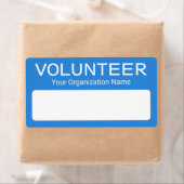 Volunteer-kleefnaamplaatjes Aangepast blauw Etiket (Insitu)