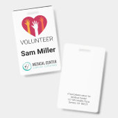 Volunteer Medical Kantoor ID Badge (Front & Back)