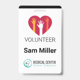Volunteer Medical Kantoor ID Badge