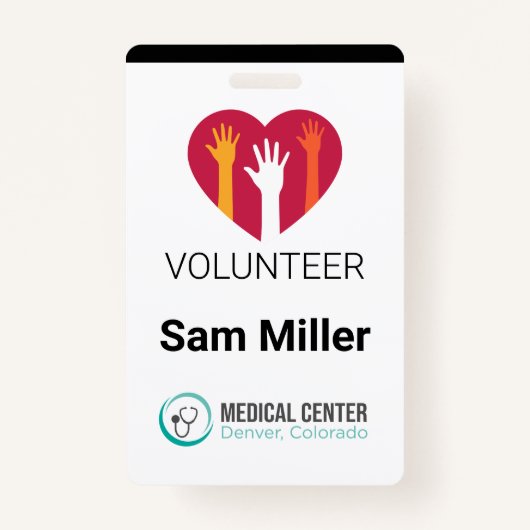 Volunteer Medical Kantoor ID Badge (Voorkant)