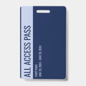 Volunteer Naam All Access Pass Evenement marinebla Badge (Achterkant)