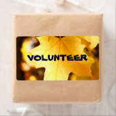 VOLUNTEER Naamlabel Etiket Gouden Herfstbladeren (Insitu)