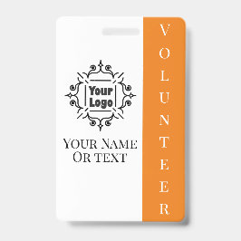 Volunteer Oranje werknemer ID met Logo Badge