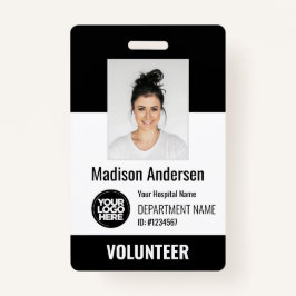 Volunteer Photo ID Badges with Clip or Lanyard