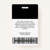 Volunteer Photo ID Badges with Clip or Lanyard (Achterkant)