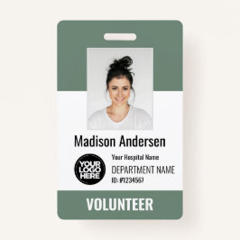 Volunteer Photo ID Badges with Clip or Lanyard