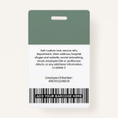 Volunteer Photo ID Badges with Clip or Lanyard (Achterkant)