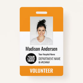 Volunteer Photo ID Badges with Clip or Lanyard