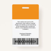 Volunteer Photo ID Badges with Clip or Lanyard (Achterkant)