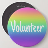 Volunteer Rainbow Button (Voorkant /achterkant)