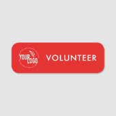 Volunteer Red of elke Logo voor zakelijke kleuren Naamplaatje (Voorkant)