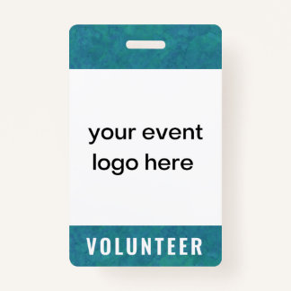 Volunteer Staff Event Badge Teal